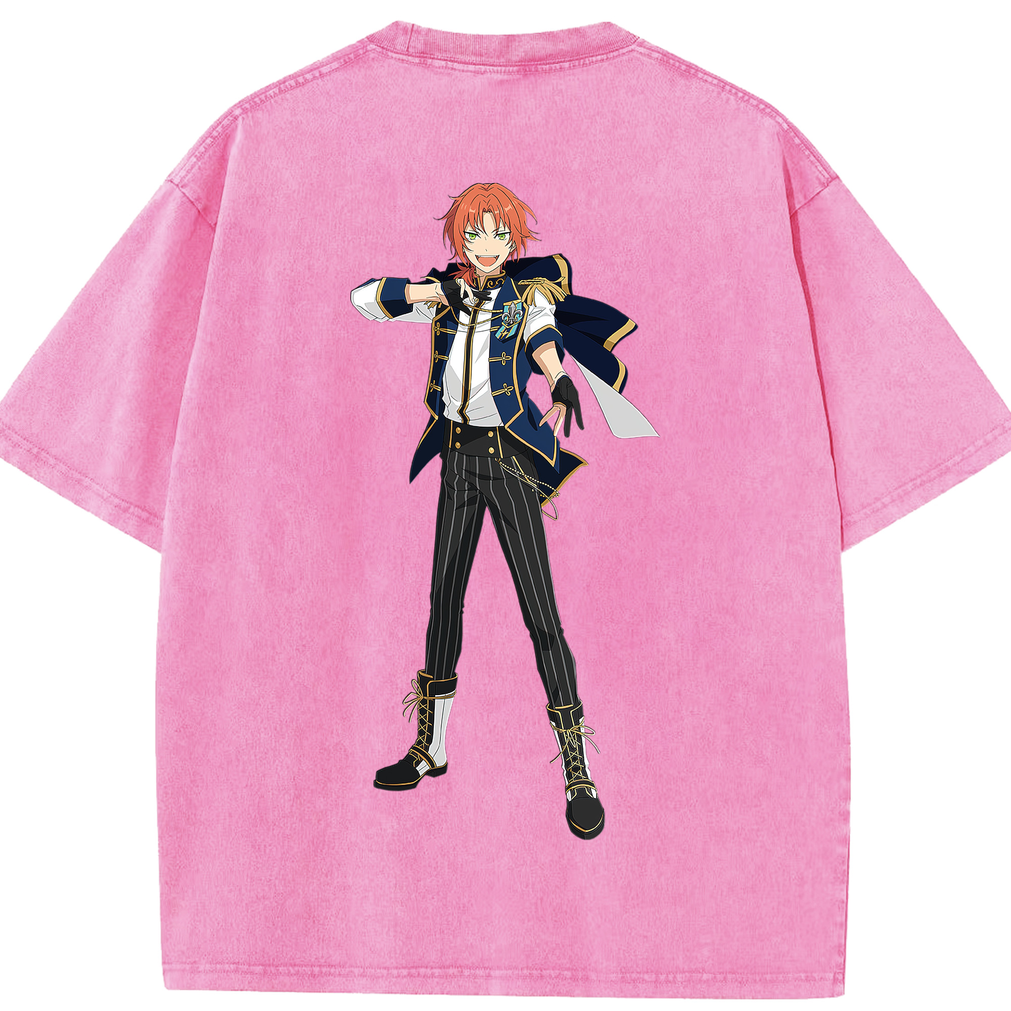 （画像用） あんさんぶるスターズ! Ensemble Stars 綿100% ヴィンテージ風 半袖Tシャツ（背面プリント）